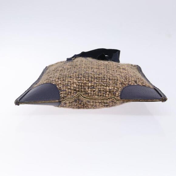 PRADA Hand Bag Tweed Beige Silver - Picture 9 of 13